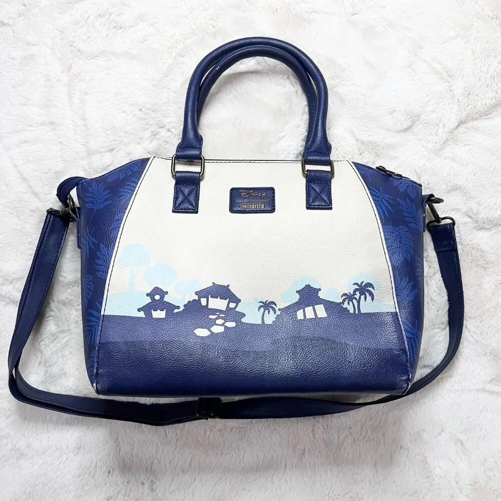 Loungefly Disney Lilo‎ And Stitch Dark Blue Satchel Bag